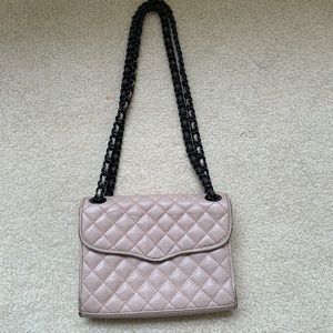 Rebecca minkoff small quilted crossbody bag pink